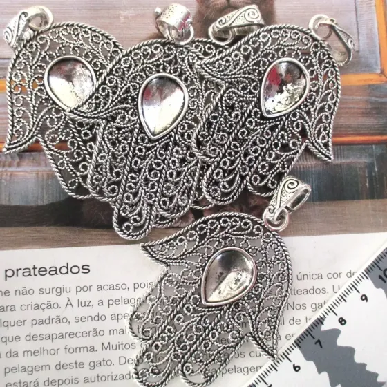 Lote 6 Pendentes Hamsa -...