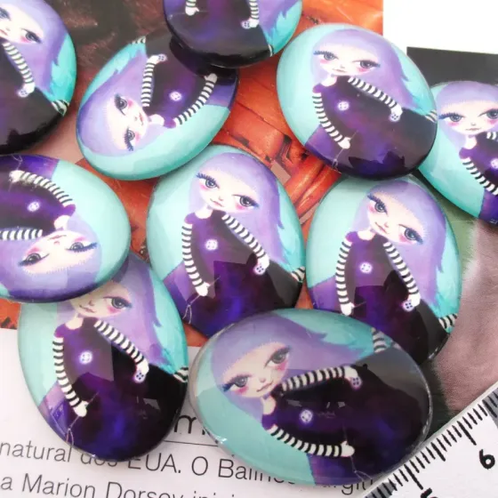 Lote 8 Cabochons 25x35mm -...