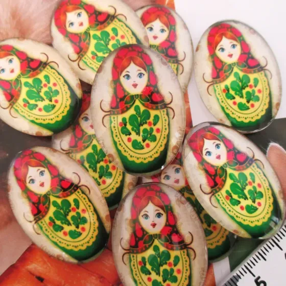 Lote 8 Cabochons 25x35mm -...