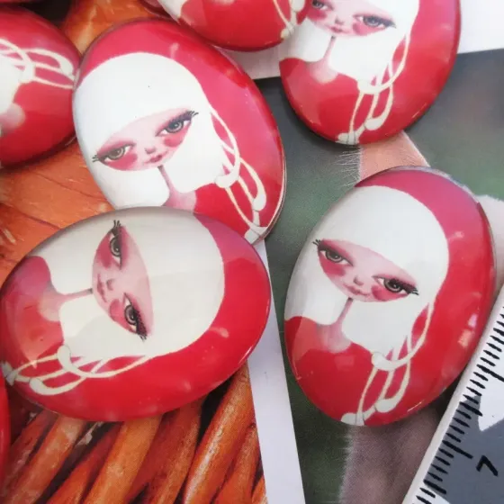Lote 8 Cabochons 25x35mm -...