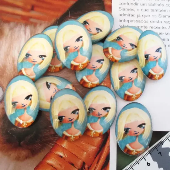 Lote 8 Cabochons 25x35mm -...