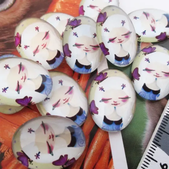 Lote 8 Cabochons 18x25mm -...