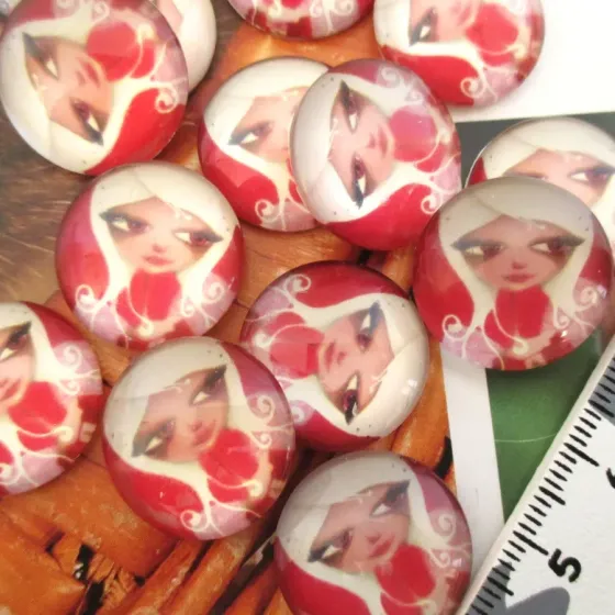 Lote 8 Cabochons 20mm - EC077R