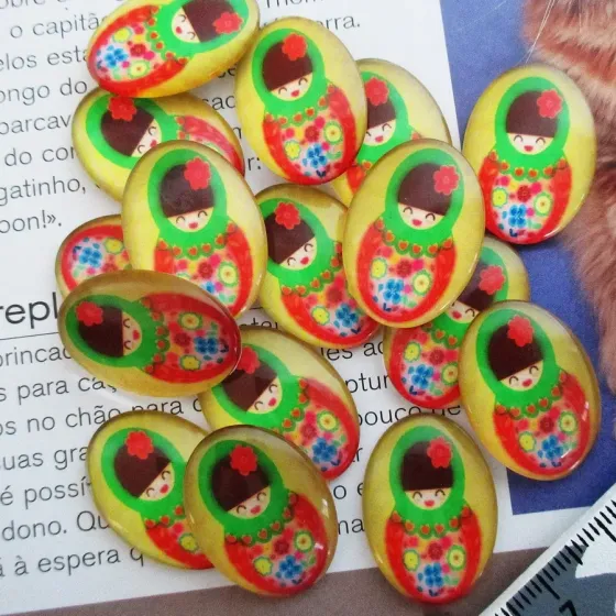 Lote 8 Cabochons 18x25mm -...