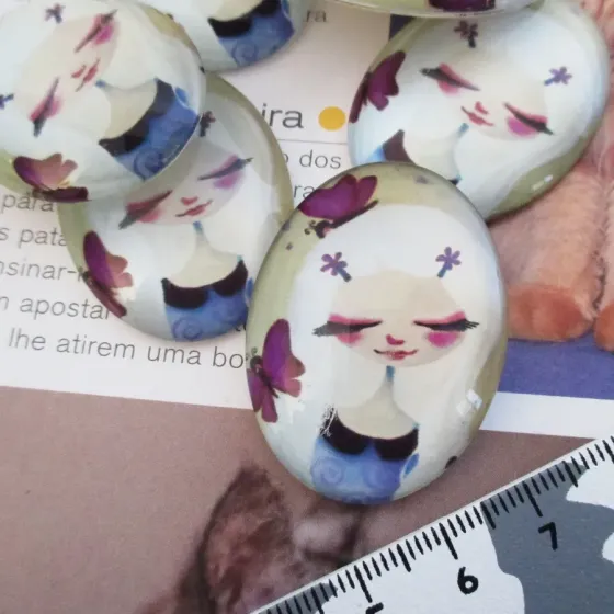 Lote 8 Cabochons 30x40mm -...
