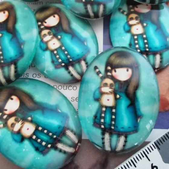 Lote 8 Cabochons 30x40mm -...