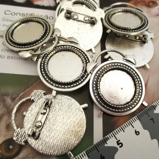 Lote 6 Bases Cabochon 20mm...