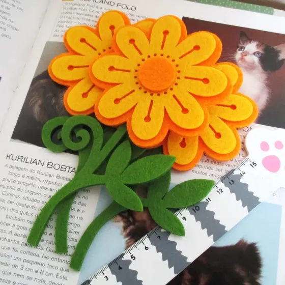 Lote 3 Flores em Feltro -...