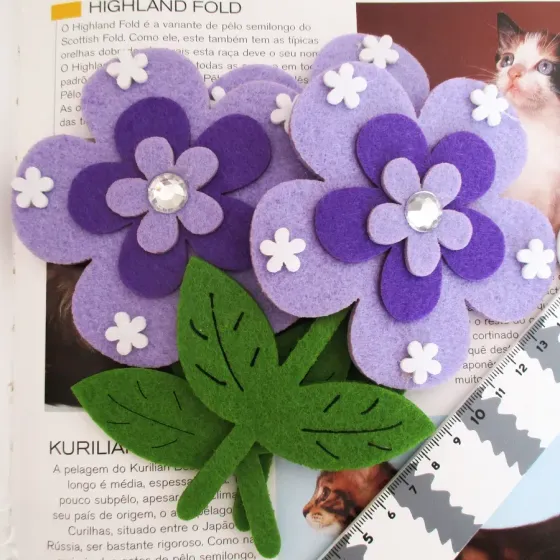 Lote 3 Flores em Feltro -...