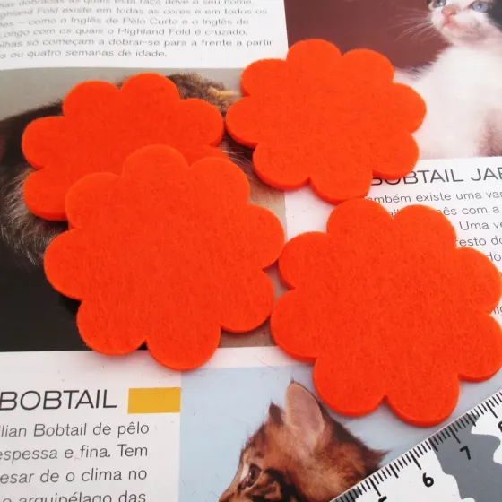Conjunto 4 Flores em Feltro...
