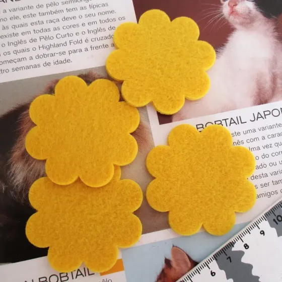 Conjunto 4 Flores em Feltro...
