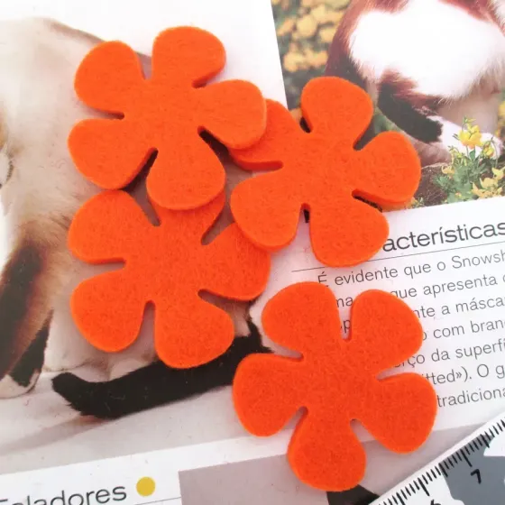 Conjunto 4 Flores em Feltro...