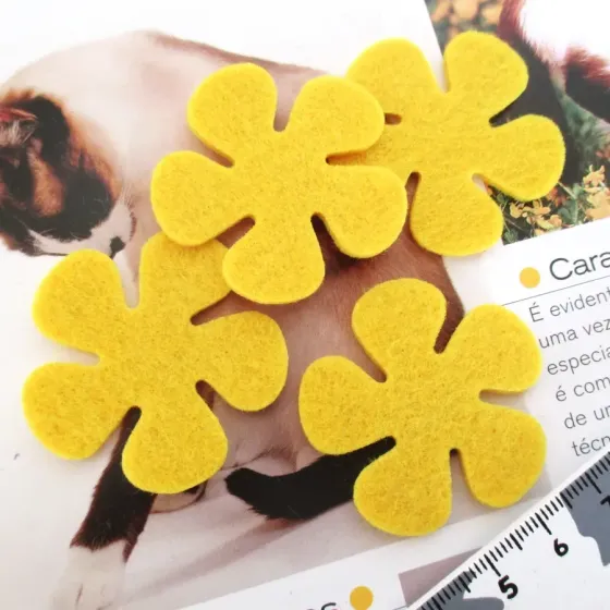 Conjunto 4 Flores em Feltro...