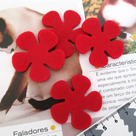 Conjunto 4 Flores em Feltro...