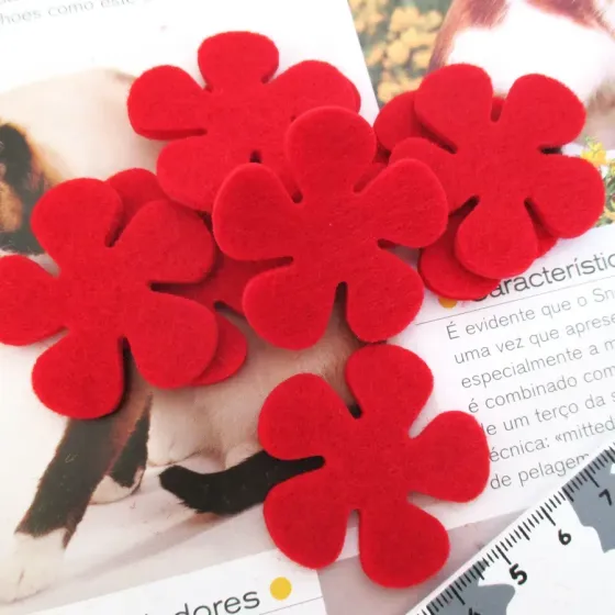 Lote 12 Flores em Feltro -...