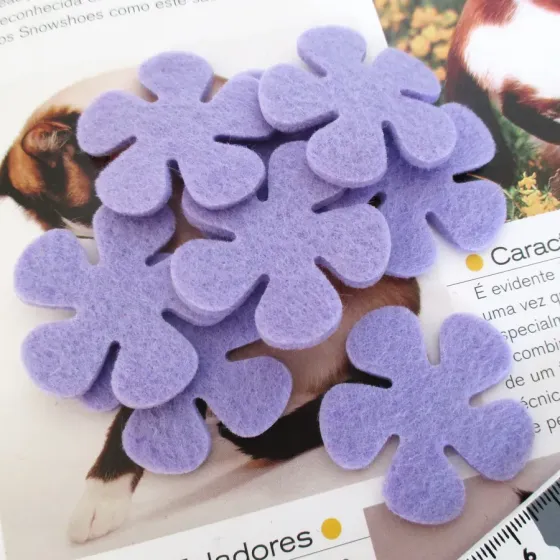 Lote 12 Flores em Feltro -...