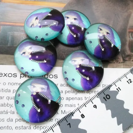 Lote 6 Cabochons 30mm - EC247