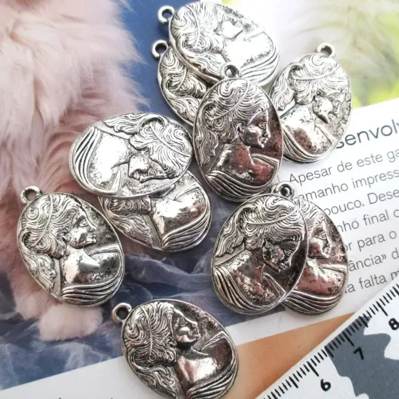 Lote 10 Pendentes Senhora -...