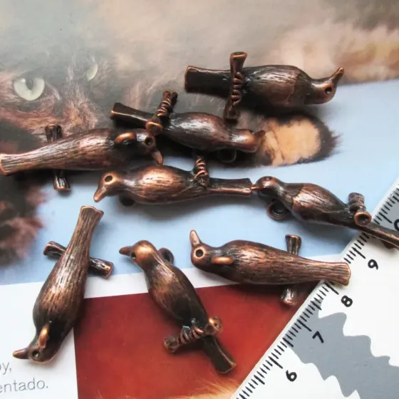 Lote 10 Pendentes Pássaro -...