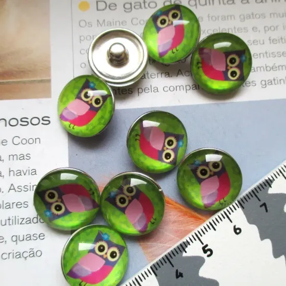 Lote 10 Cabochons Pressão -...