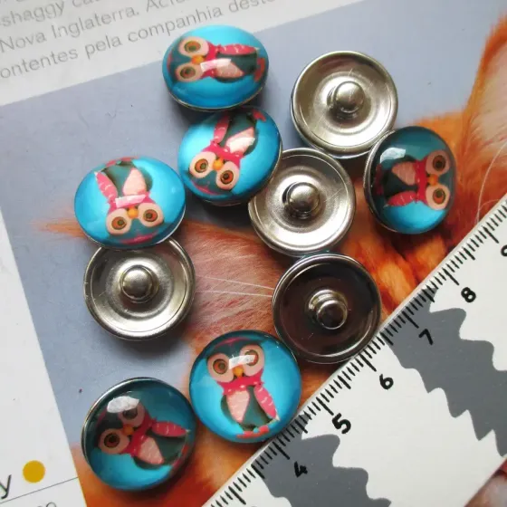 Lote 10 Cabochons Pressão -...