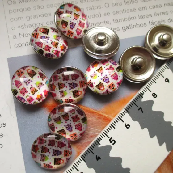 Lote 10 Cabochons Pressão -...