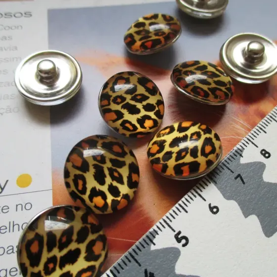 Lote 10 Cabochons Pressão -...