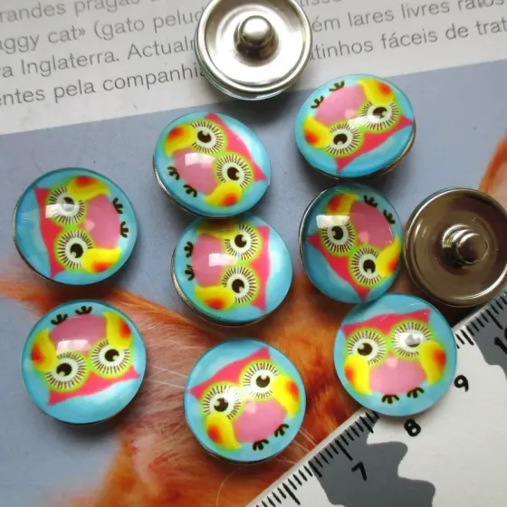 Lote 10 Cabochons Pressão -...