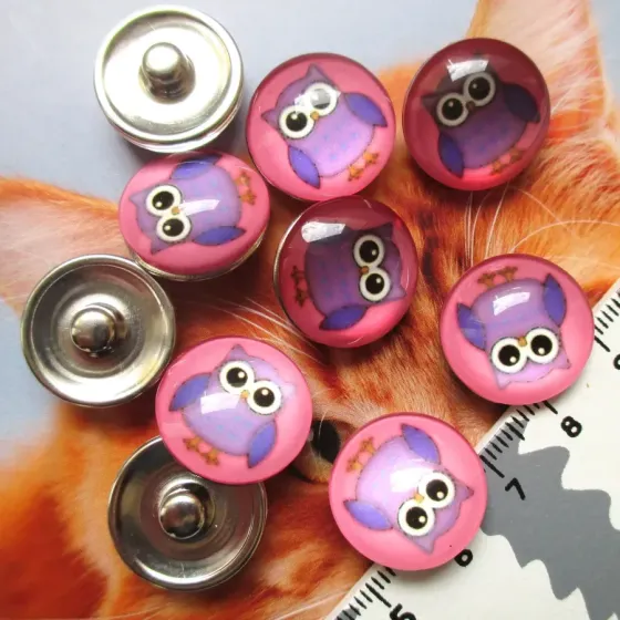 Lote 10 Cabochons Pressão -...