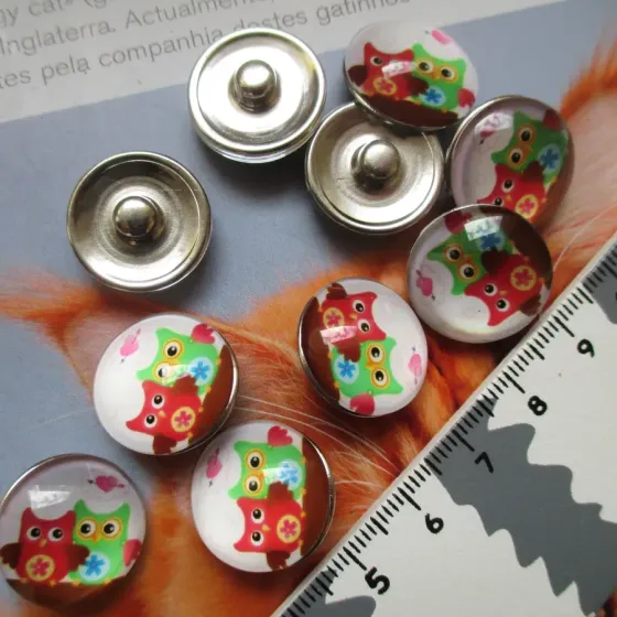 Lote 10 Cabochons Pressão -...