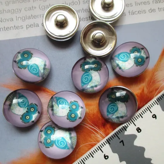 Lote 10 Cabochons Pressão -...