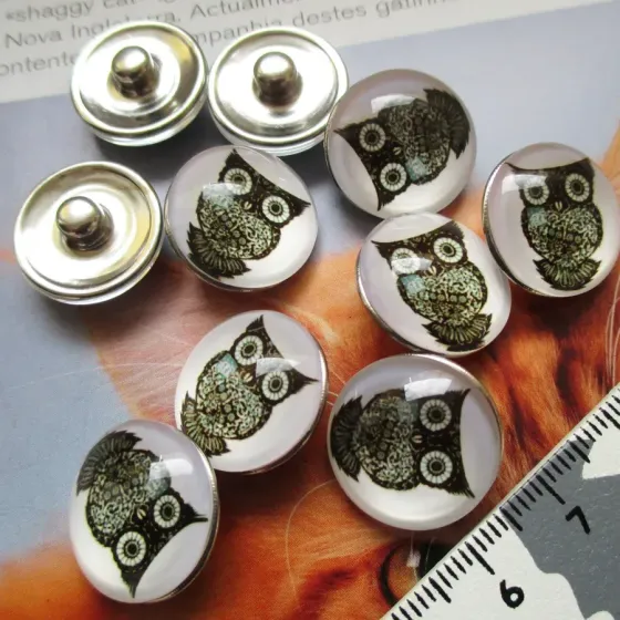 Lote 10 Cabochons Pressão -...