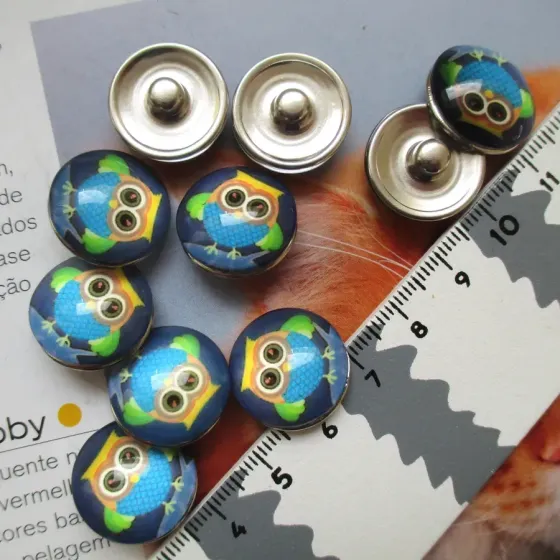 Lote 10 Cabochons Pressão -...