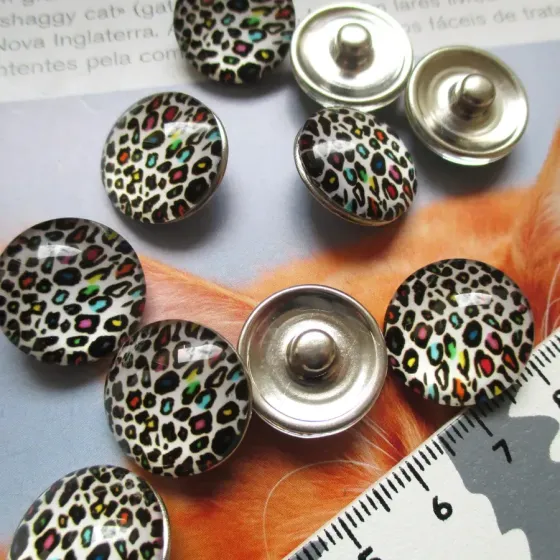 Lote 10 Cabochons Pressão -...