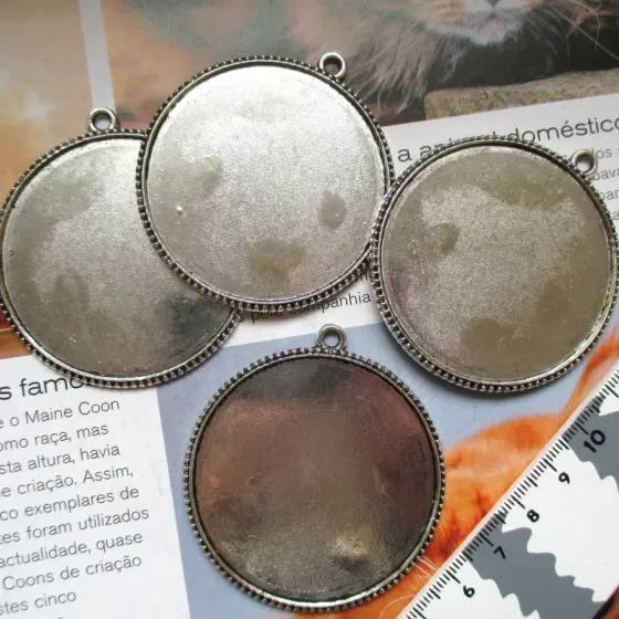 Lote 4 Bases Cabochon 50mm...