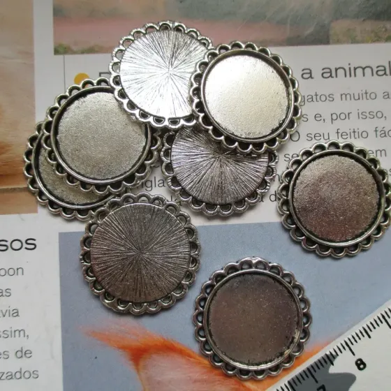 Lote 8 Bases Cabochon 20mm...