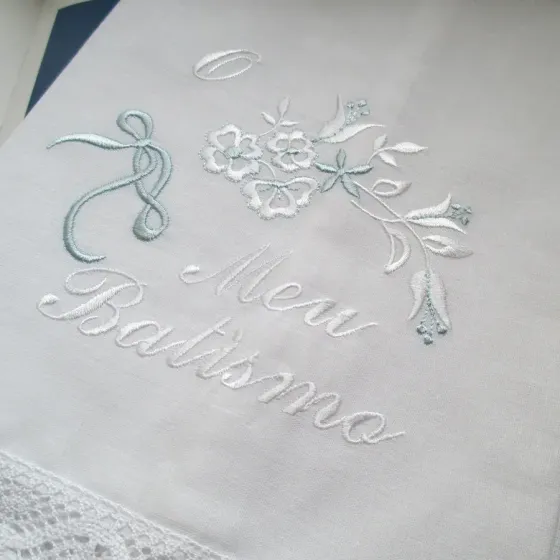 Toalha de Batismo Branca...