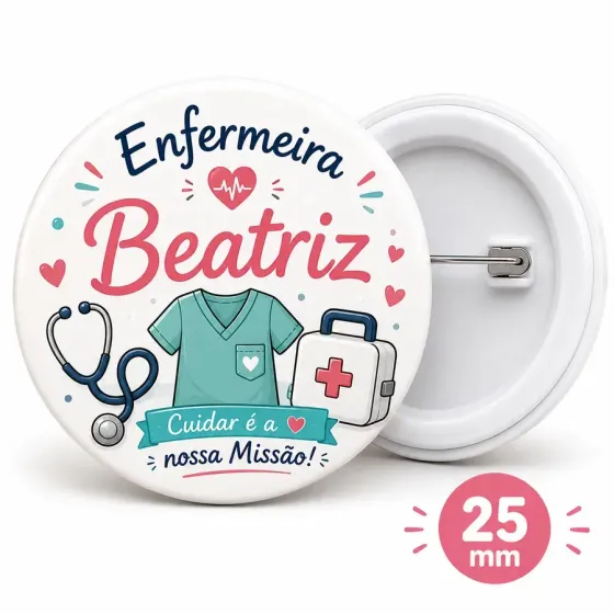Crachá Personalizado 25mm -...