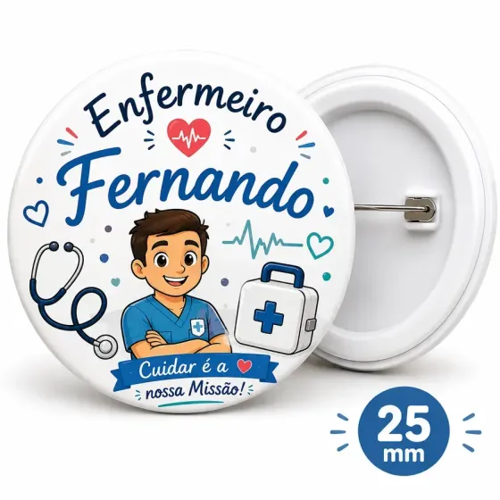 Crachá Personalizado 25mm -...