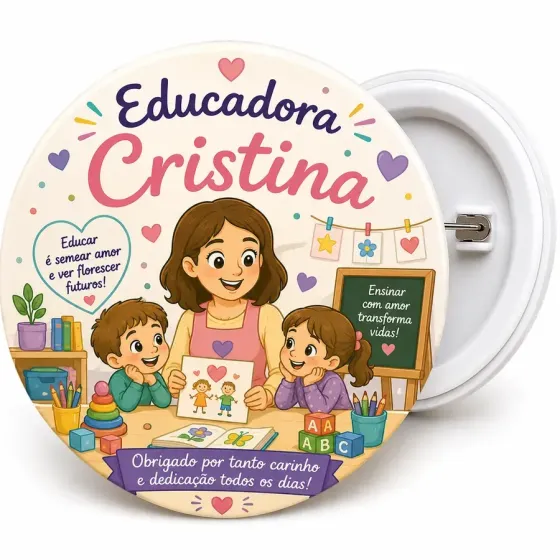 Crachá Personalizado 25mm -...