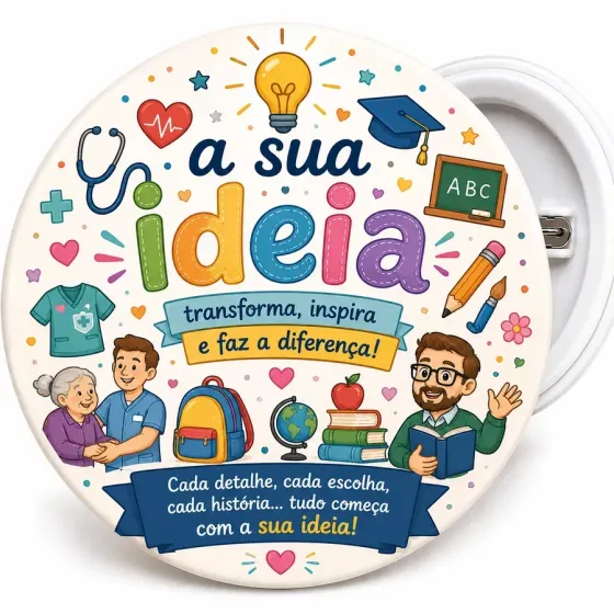 Crachá Personalizado 58mm -...