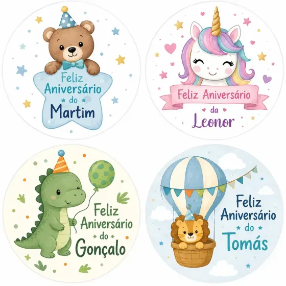 Pack 6 Autocolantes 30mm -...